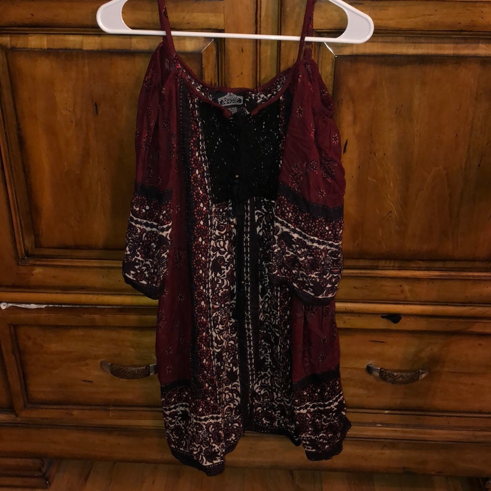 Francesca’s Open Shoulder Dress